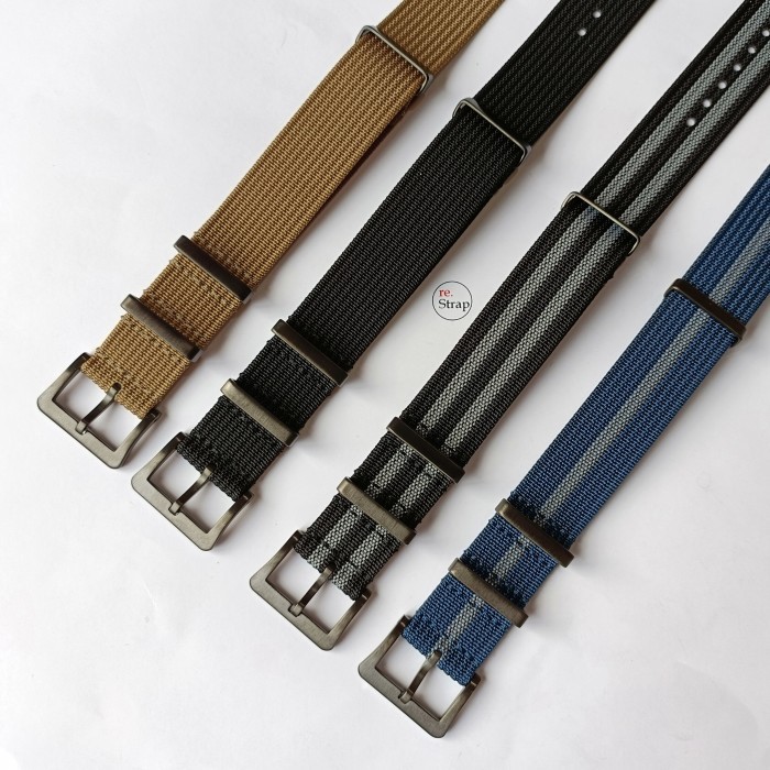 Jual Tali Jam Nato Strap Ribbed Nylon PVD Space Grey MP-12 - 22mm ...