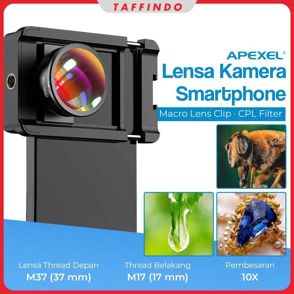 Jual Lensa Kamera HP Smartphone Macro Lens Clip 10X CPL Filter - APEXEL ...