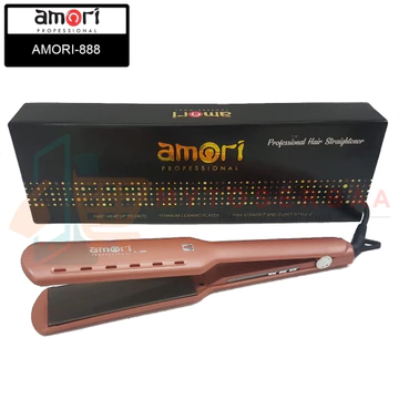 AMORI 888 Catokan Rambut Plat Lebar (Wide Plate Super Smooth Titanium Ionic Plate) MY