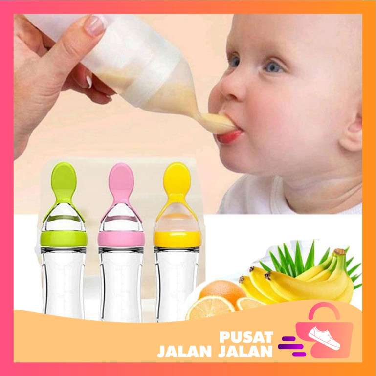 Jual PJJ - 6068 Botol Sendok Makan Bayi / Botol Dot Silikon Bayi ...