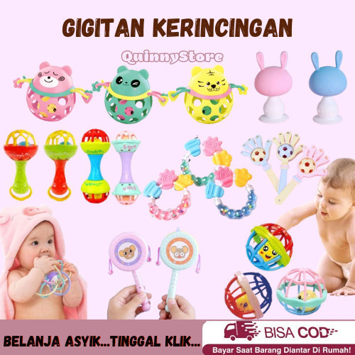 Jual QS Rattle mainan edukasi edukatif Rantai Empeng Tali Empeng Mainan ...