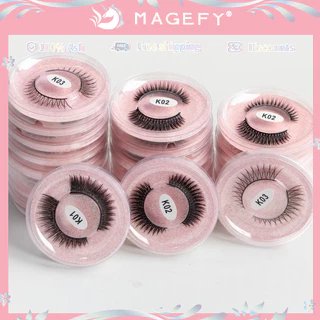 MAGEFY 1 Pasang Bulu Mata  Palsu Super Alami K01-K10 Buatan Tangan Lem Bulu Mata Bulu Mata Eyelash Extension 7126