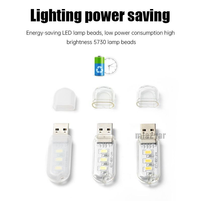 Jual Lampu USB Mini LED Stick 3/8 LED Emergency Lamp Reading Lamp Mia ...