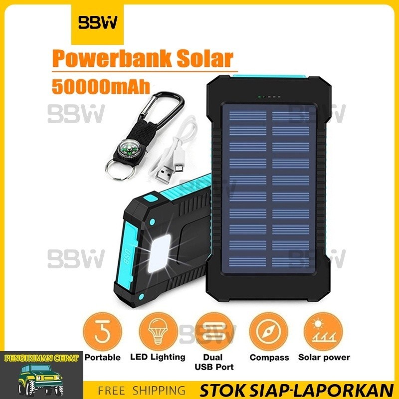 Jual Powerbank Solar 50000mAh Powerbank Robot Powerbank Tenaga Matahari ...