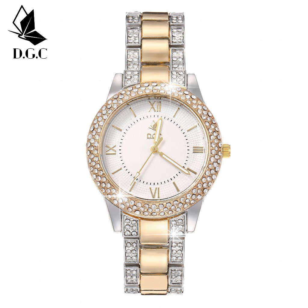 Jual DGC jam tangan cewek 2024 Serut (Free Baterai) Asli Quartz Analog ...