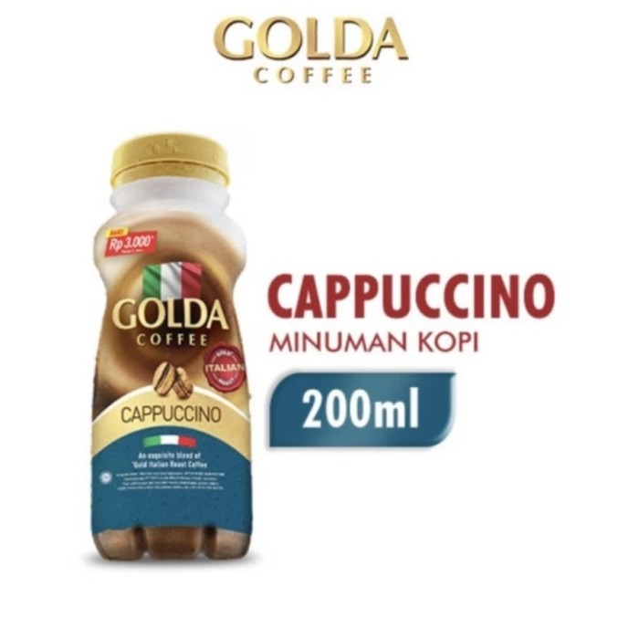 Jual Golda Coffe Cappuccino Botol 200 ml. 1 pack isi 12 pcs. | Shopee ...