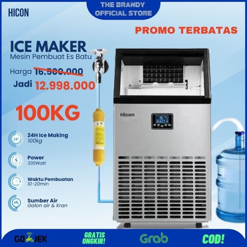 Jual Mesin Pembuat Es Batu Kristal 100kg Hari Hicon Ice Maker Big