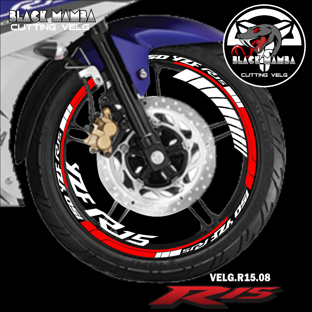 Jual (COD) CUTTING STICKER VELG R15 - STIKER LIS LIST VARIASI BAN/VELG ...