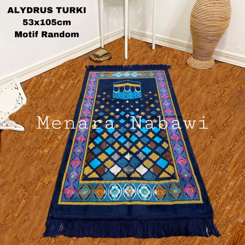 Sajadah Turki Beludru Halus | ALYDRUS MIDI | 53x105 cm | Dewasa| Souvenir Umroh | Haji | Souvenir Tahlil Hajatan