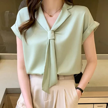 Blouse Wanita Style Korea Model Hyesun Lengan Pendek Atasan Polos Basic Casual Jumbo Big Size