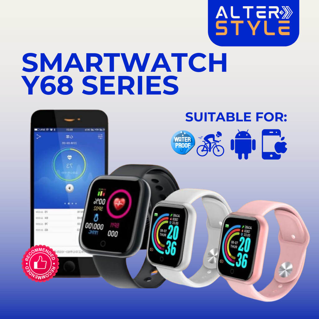 Jual (PROMO) SMARTWATCH Y68 Sport Jam Tangan Digital Bluetooth bisa ...