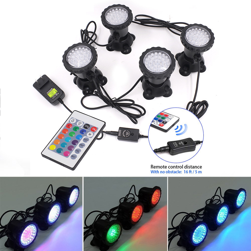 Jual Waterproof RGB LED Underwater Light 36leds Swimming Pool Fountains ...