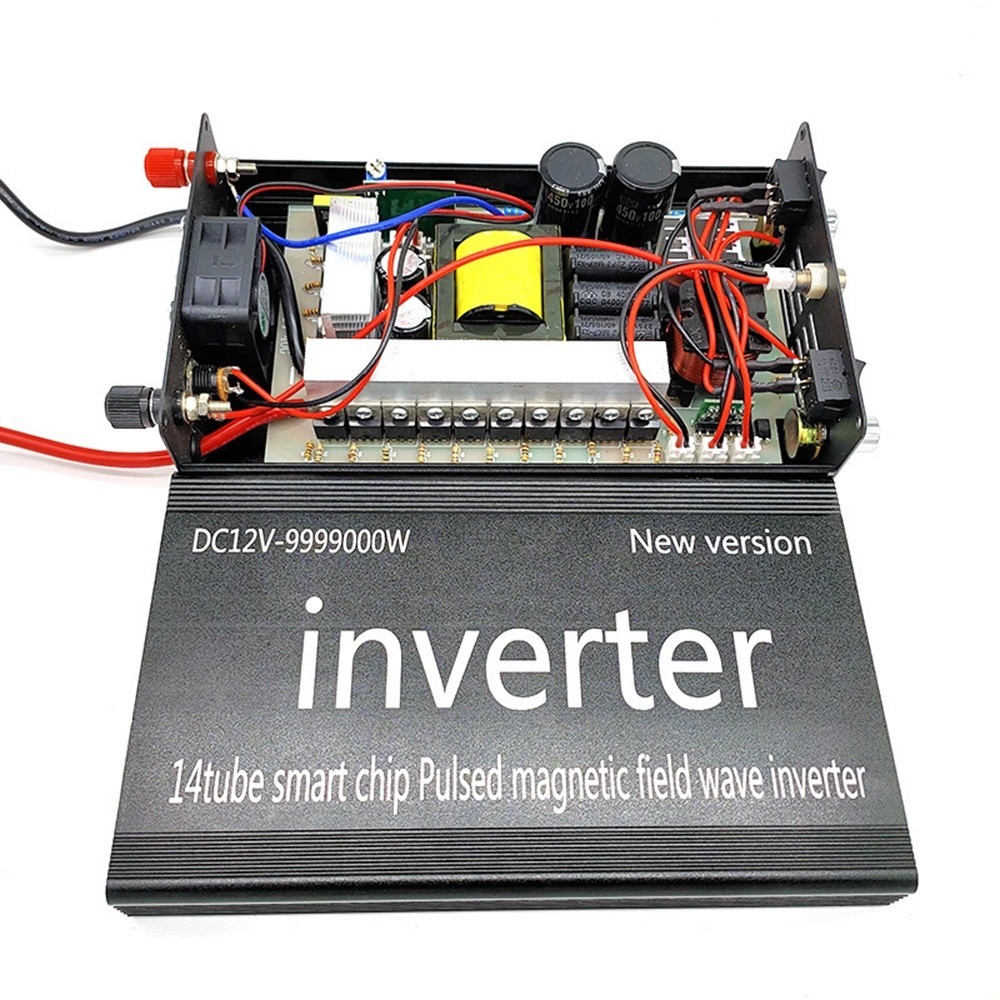 Jual Inverter Daya Trafo 16 Tabung DC 12V ke AC 220V PSW Inverter ...