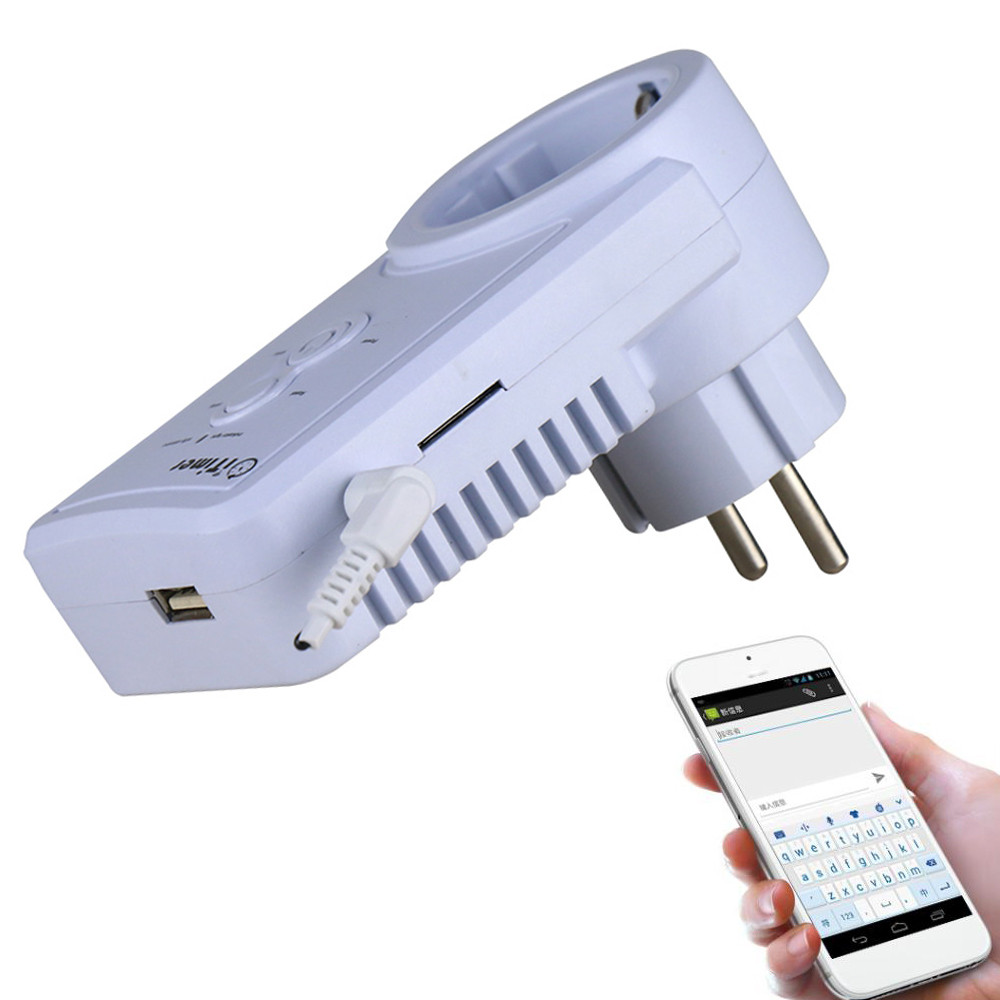 Jual GSM Smart Power Plug Socket Wall Switch Outlet With Temperature ...