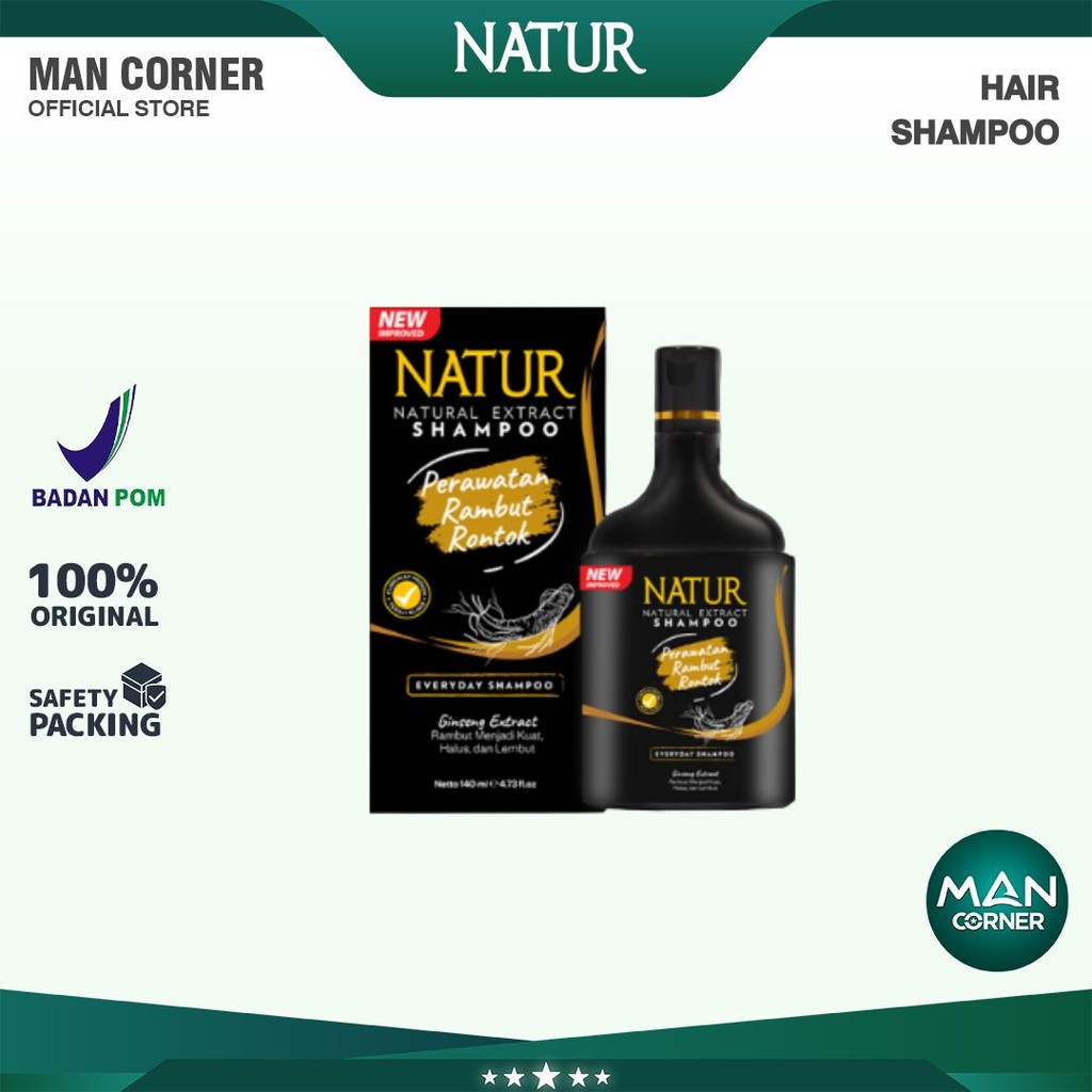 Jual Natur Shampoo Extract Ginseng 270 ml - Shampoo untuk Rambut Rontok ...