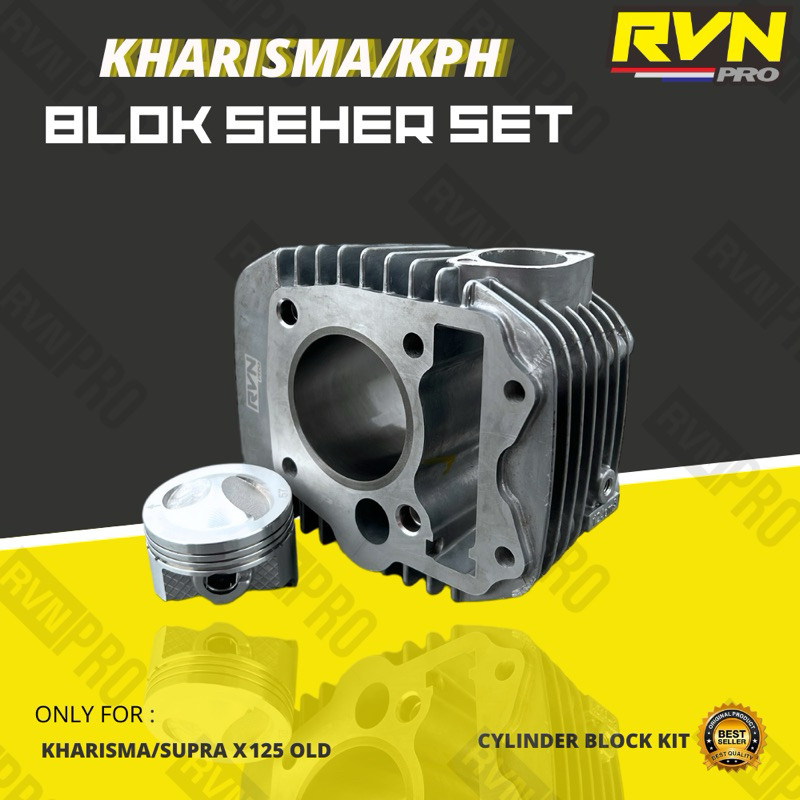 Jual RVN CYLINDER BLOK SEHER BORING KOMPLIT BORE UP SUPRA 125 OLD ...