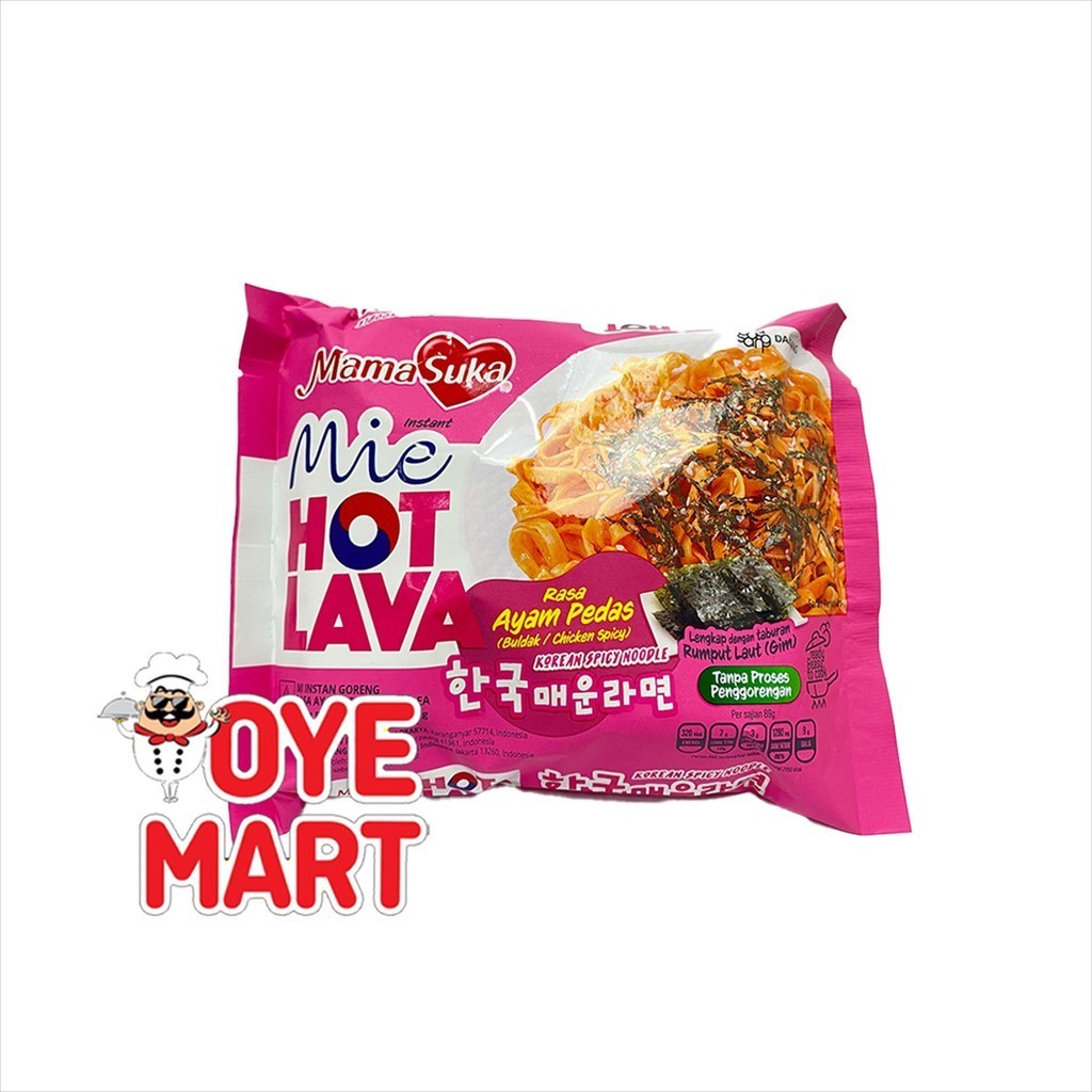 Jual MAMASUKA MIE HOT LAVA RASA AYAM PEDAS 89GR / MIE INSTANT | Shopee ...