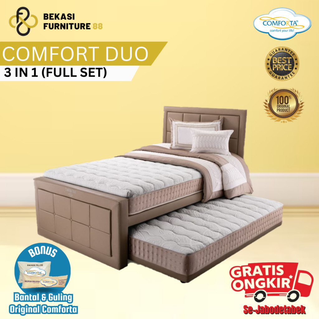 Jual COMFORTA Kasur Springbed ( Comfort Duo ) Full Set Ukuran 90,100 ...