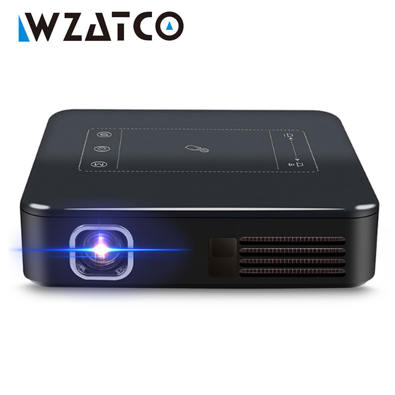 Jual WZATCO D13 Android Mini Pocket Projector 4K Smart Pico DLP ...