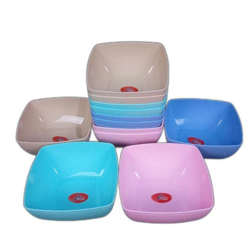 Jual Mangkok Makan Plastik Segi Lumina Alexish Bpa Free Warna Pastel