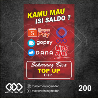 Jual Cod Stiker Isi Saldo Topup E Wallet Sticker Vinyl Premium Tahan Air Termurah Dan