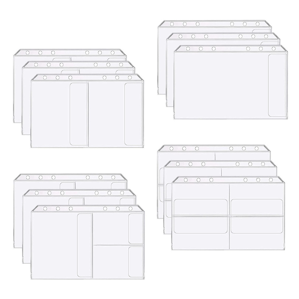 Jual A5 Binder Zipper Folders 12Pcs Binder Pockets for 6-Ring Notebook ...