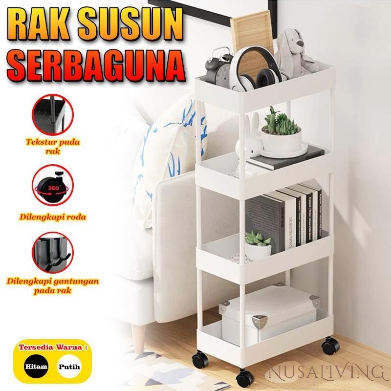 Jual COD Kitchenware - Rak Susun Serbaguna 4 Tingkat Bahan Plastik ...