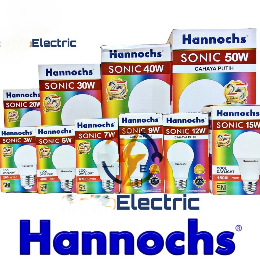 Jual Lampu Led Hannochs Sonic 3w 5w 7w 9w 12w 15w 20w 25w - Putih, 20 W ...