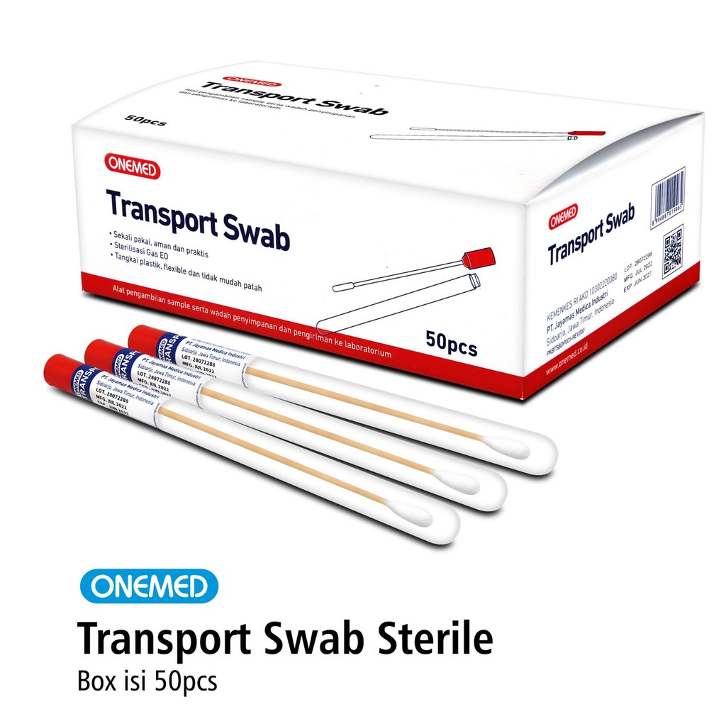Jual Transport Swab Steril Onemed Box Isi 50 Pcs OP | Shopee Indonesia