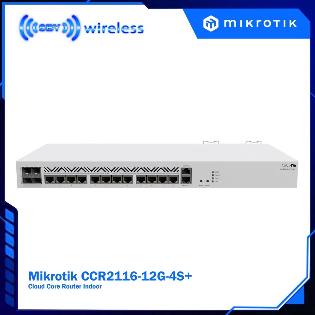 Jual Mikrotik Routerboard CCR2116-12G-4S+ , Cloud Core Router Indoor ...