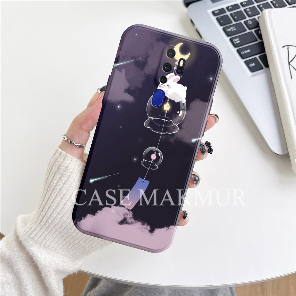 EASSGU TPU Silicone Custodia per OPPO A9 2020 / OPPO A5 2020 (6.5 Inches), Cover Protettiva in Silicone TPU Motivo Dipinto Trasparente - Ballerina 1