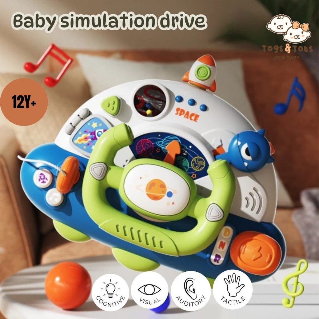 Jual ( OTH1093 ) Baby simulation drive mainan musik bayi setir mobil ...