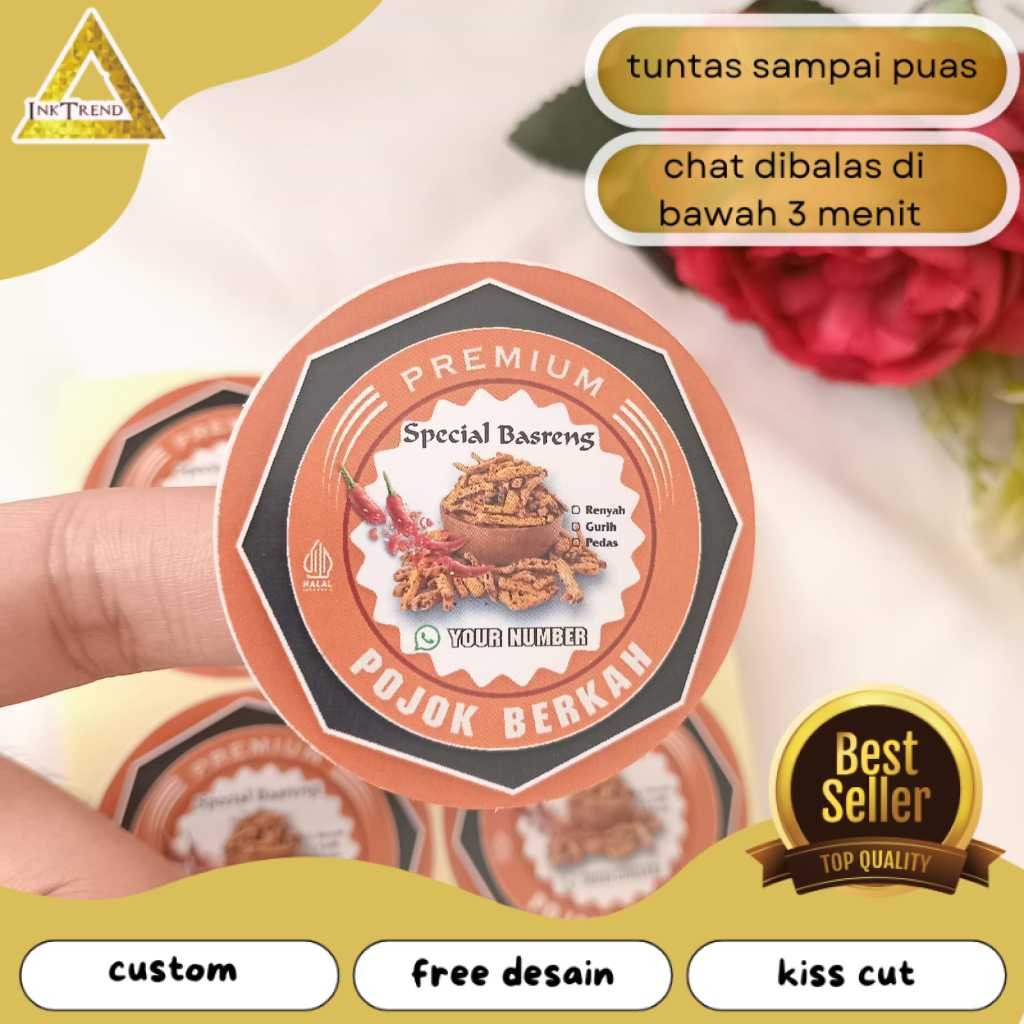 Jual INKA Cetak Stiker Makanan Basreng Pedas Sticker Cemilan Baso ...