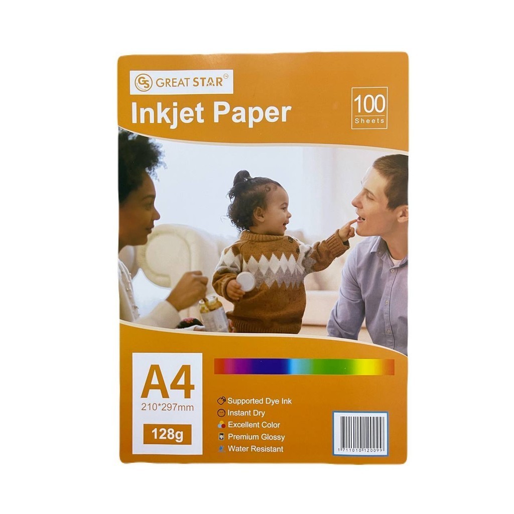 Jual Kertas Foto Great Star Inkjet Paper A4 128gsm 100 Lembar | Shopee ...
