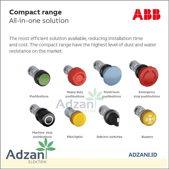 Jual ABB Push Button 1NC CP1-10R-01 Merah Red 1SFA619100R1041 | Shopee ...
