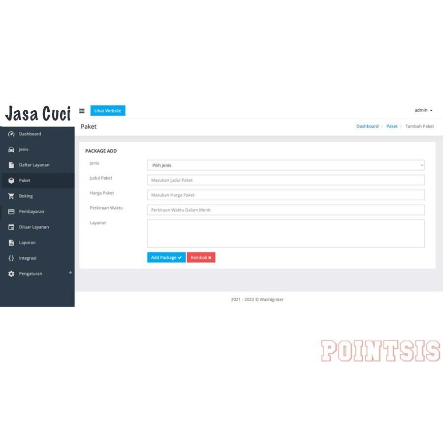 Jual Source Code Cuci Kendaraan Laundry Dll Source Lengkap PHP CI ...