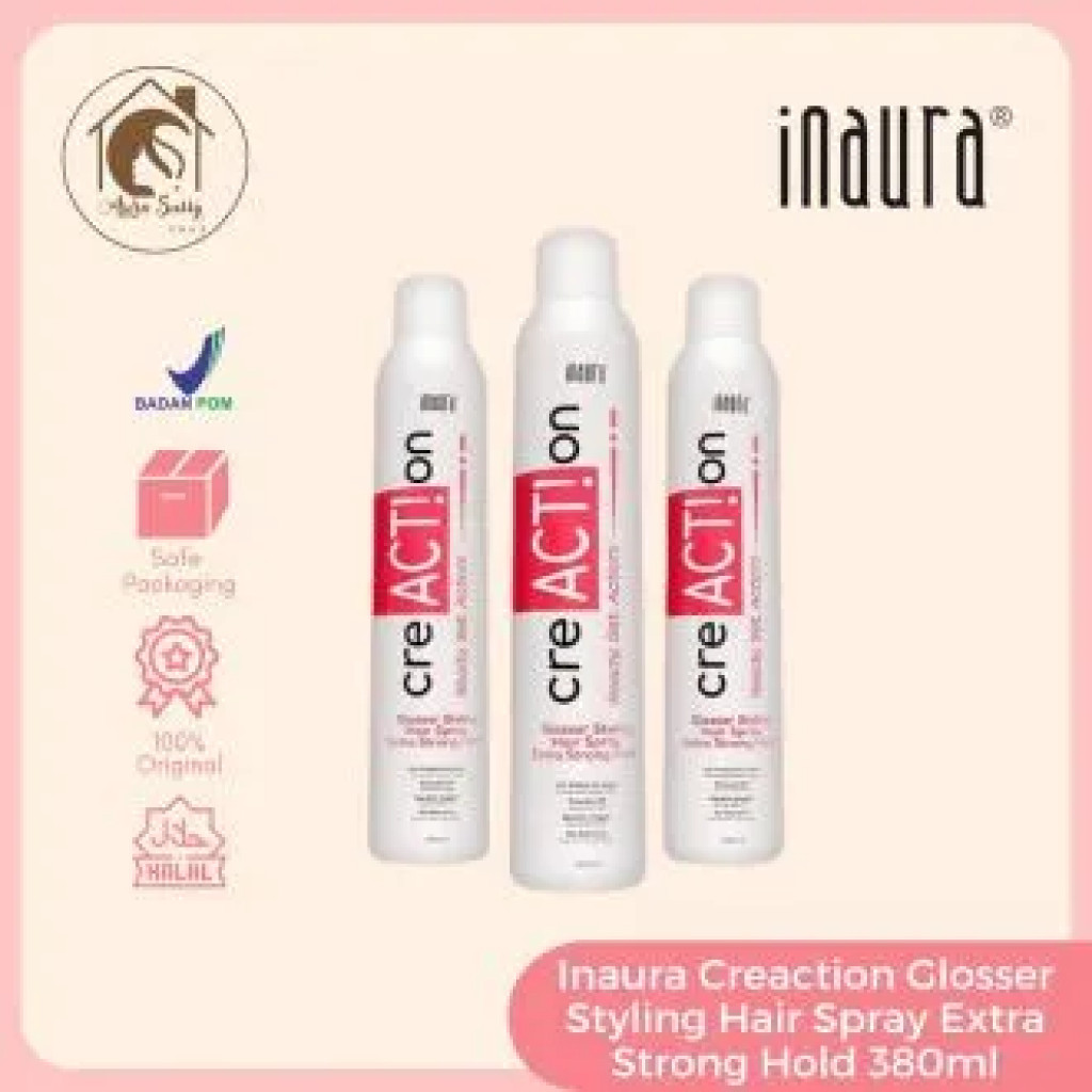 Jual Inaura Creaction Glosser Styling Hair Spray 380ml | Shopee Indonesia