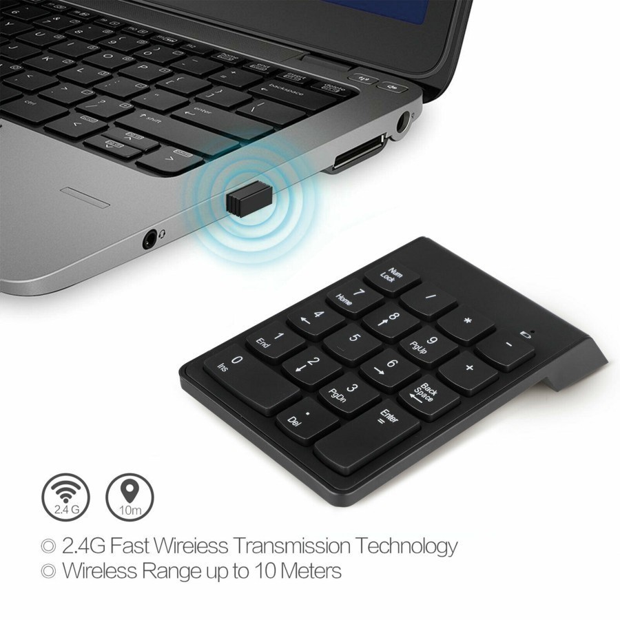 Jual Keyboard Numeric Keypad Mini Numpad numlock 18 Keys 2.4G Wireless ...