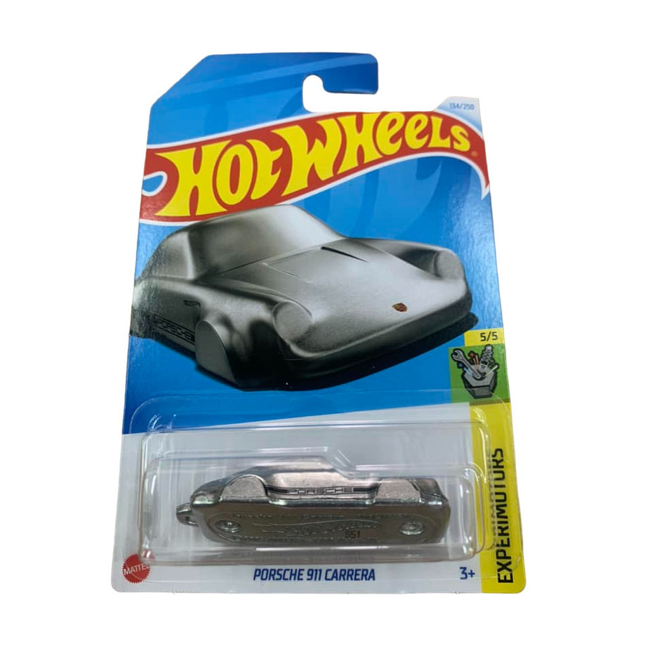 Hot Wheels - Porsche 911 Carrera - Experimotors 5/5 - HRY64 - Short Card - Portachiavi - Argento - Mattel 2024-1:64