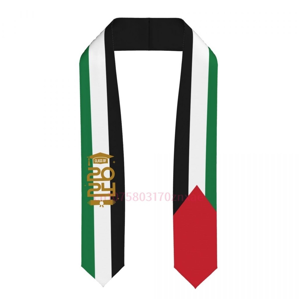 Jual Palestine Country Flag Class Of 2024 183*13CM Graduation Stole