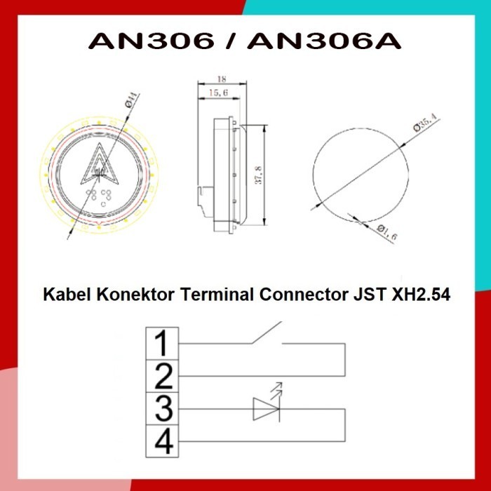 Jual Tombol Lift Timbul / Elevator Push Button Lift Embossed AN306 ...
