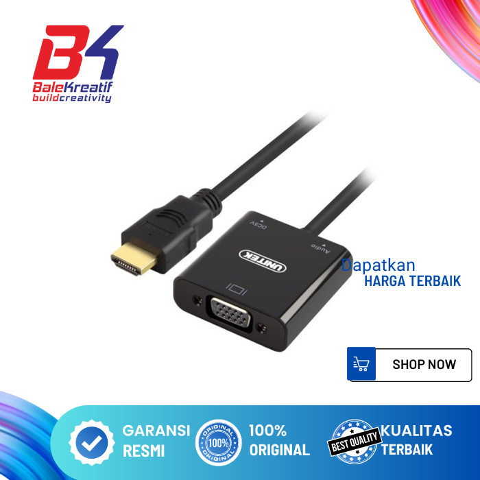 Jual Unitek Y6333 Converter HDMI to VGA (with Audio) Shopee Indonesia