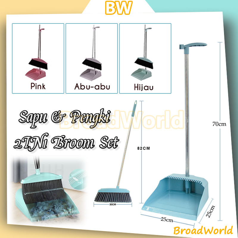 Jual Set Sapu Rumah Tangga 2in1 /Dustpan Set/Broom Set /Sapu Pengki ...