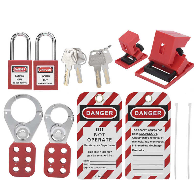 Jual Lockout Locks Portable Lockout Tagout Kit Safety for Lock Out Tag ...