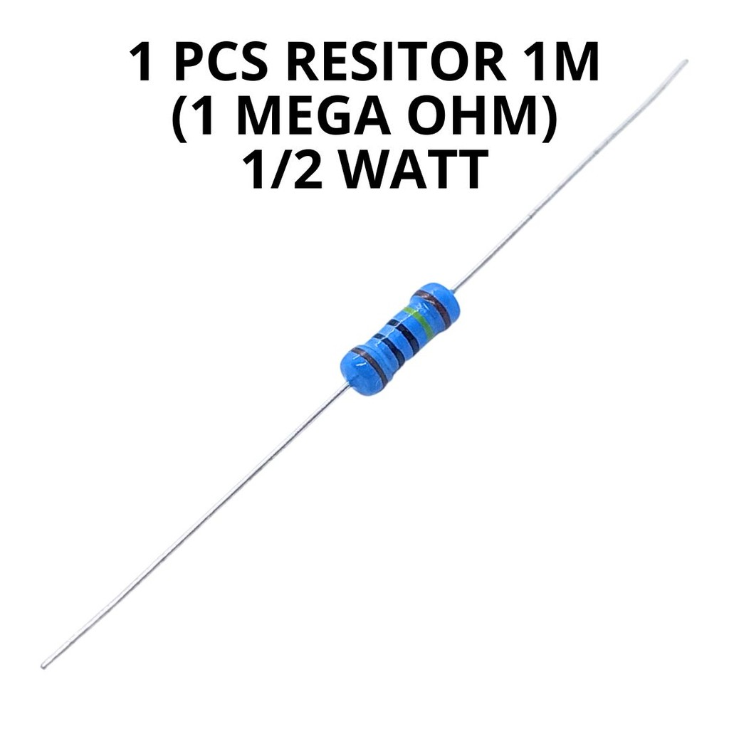 Jual 10 PCS RESISTOR 1M 1MEGA 1 MEGA OHM 1/2 WATT | Shopee Indonesia