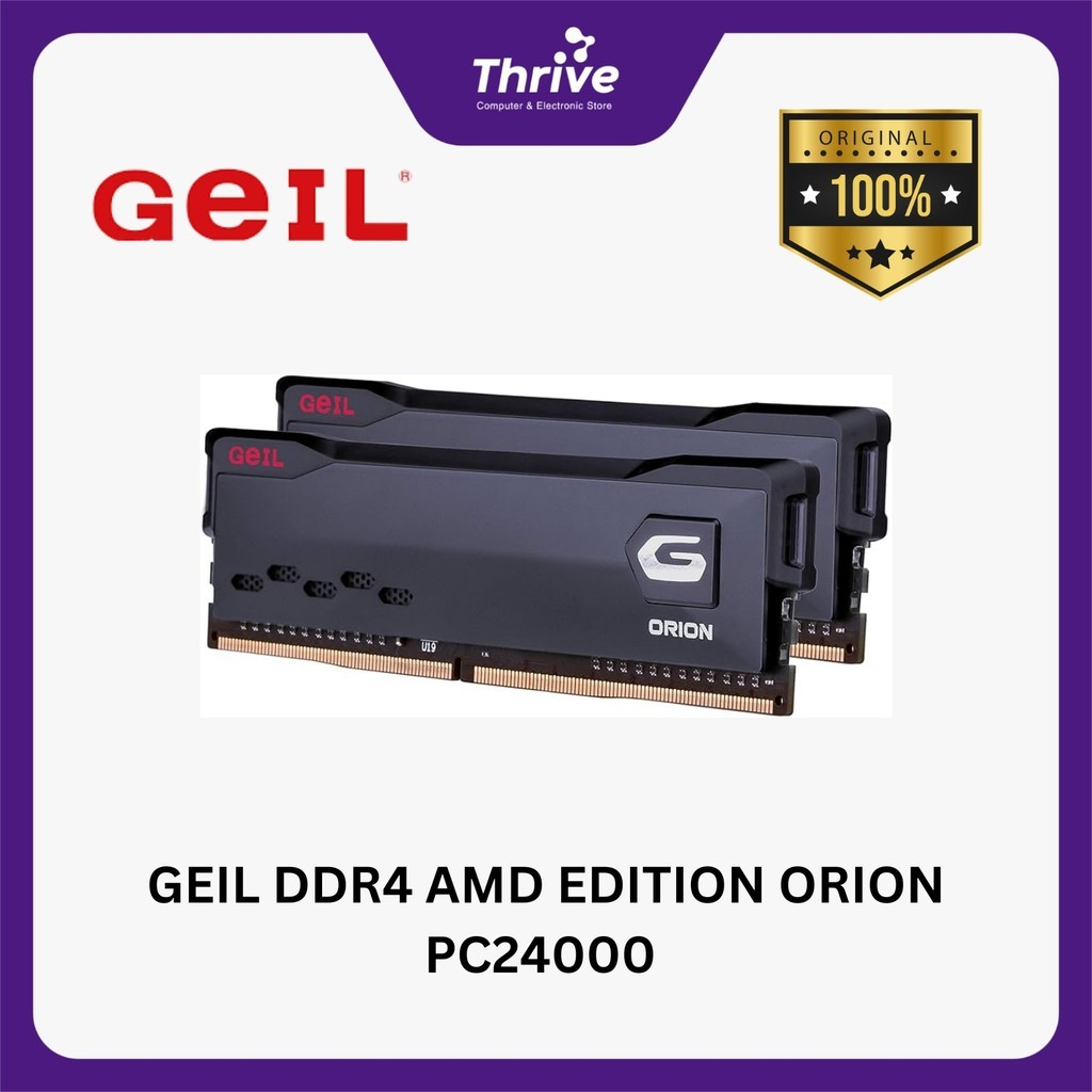 Jual GEIL DDR4 AMD EDITION ORION PC24000 3000MHz Dual Channel 32GB ...