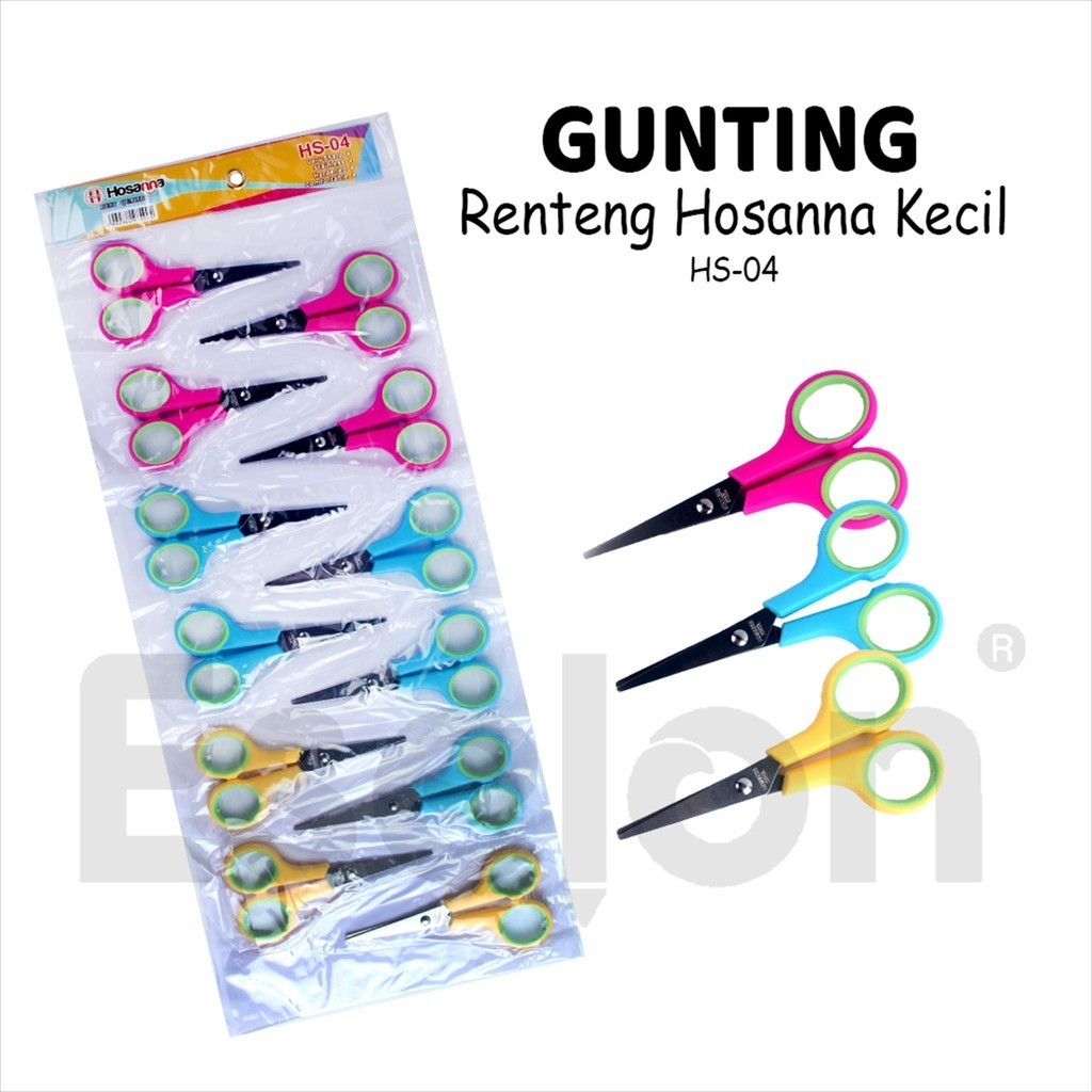 Jual 12pcs Gunting Hosanna / 1 Renteng Gunting Warna Hosanna | Shopee ...