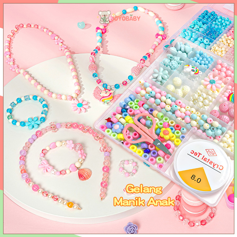 Jual Mainan DIY Meronce Gelang dan Kalung Manik-manik Anak - Set ...