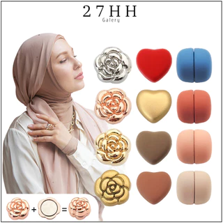 27HH KN15 PIN HIJAB MAGNET BROS PREMIUM AKSESORIS SYAL SELENDANG MUSLIM KLIP JILBAB MAGNET SUPER KUAT AMAN BROS JILBAB MEWAH