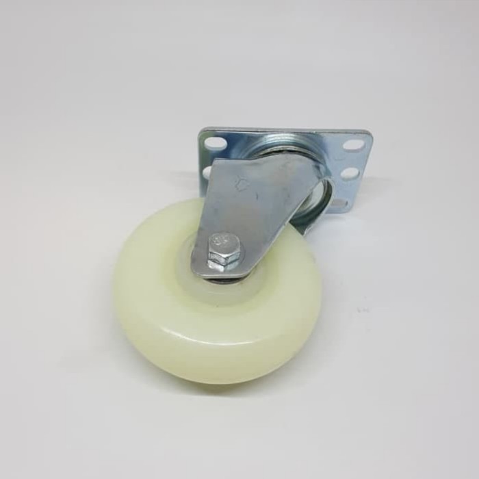 Jual Roda Nilon Ball Bearing Medium Duty 4 inch Plat Hidup | Shopee ...